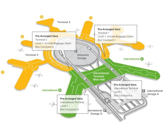 แผนที่ของซานฟรานซิสโกสนามบินเย็นเฮนรี่...