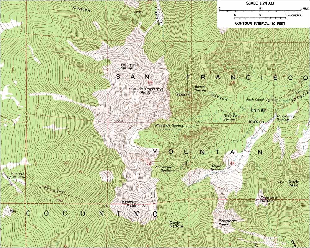 แผนที่ของซานฟรานซิสโก contour