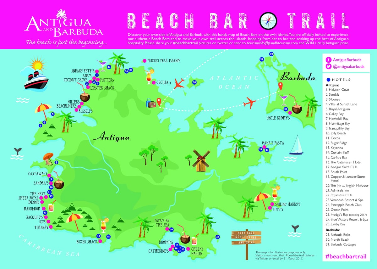 แผนที่ของร้านเหนือชายหาด