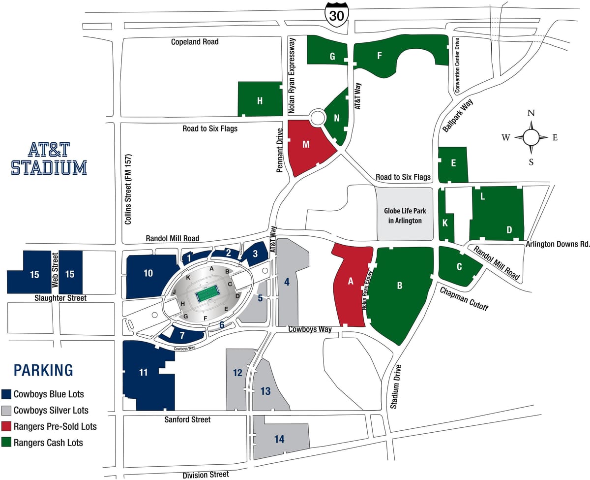 at&t วนสาธารณะบัตรจอดรถบนแผนที่