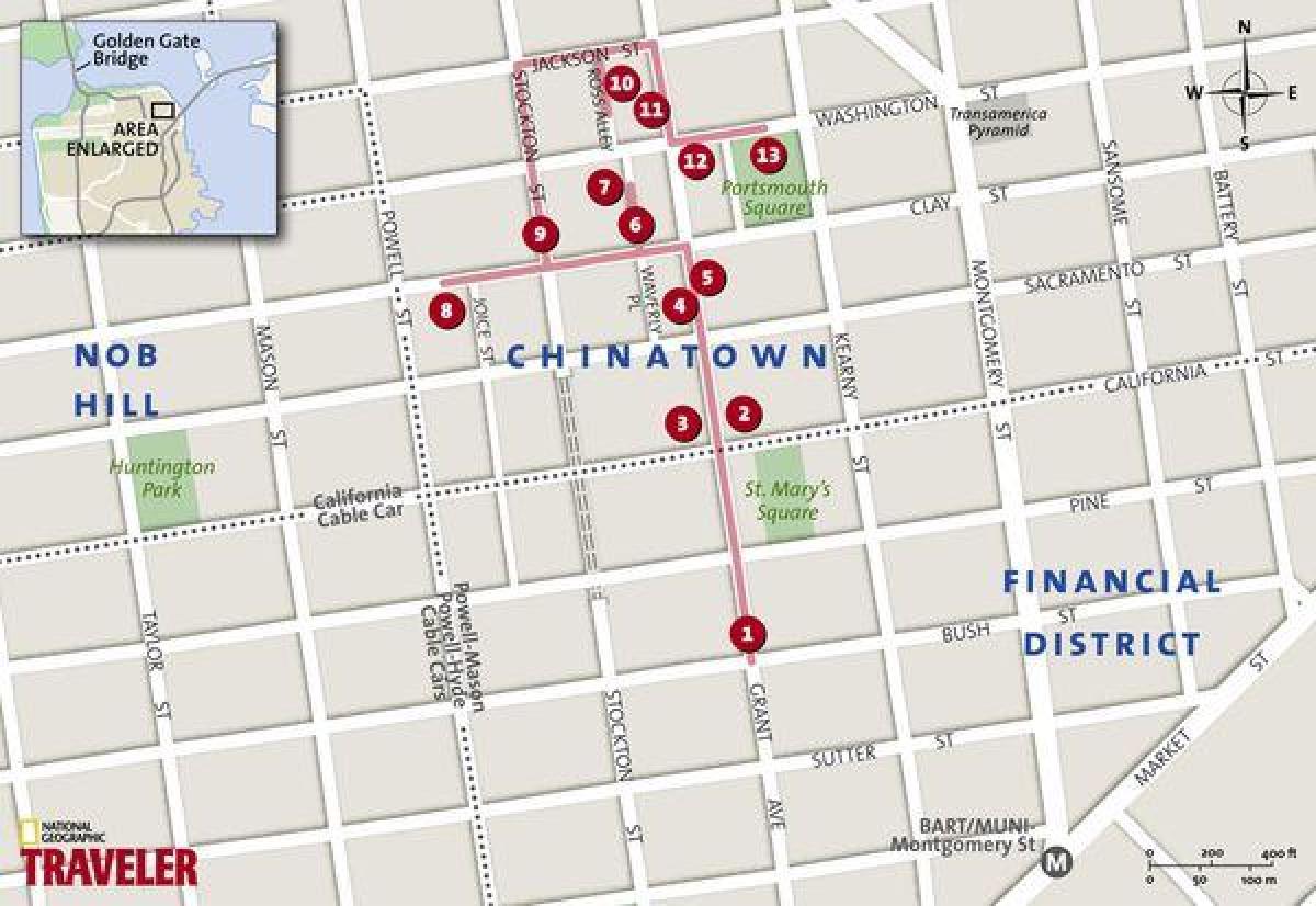 แผนที่ chinatown ซานฟรานซิสโก