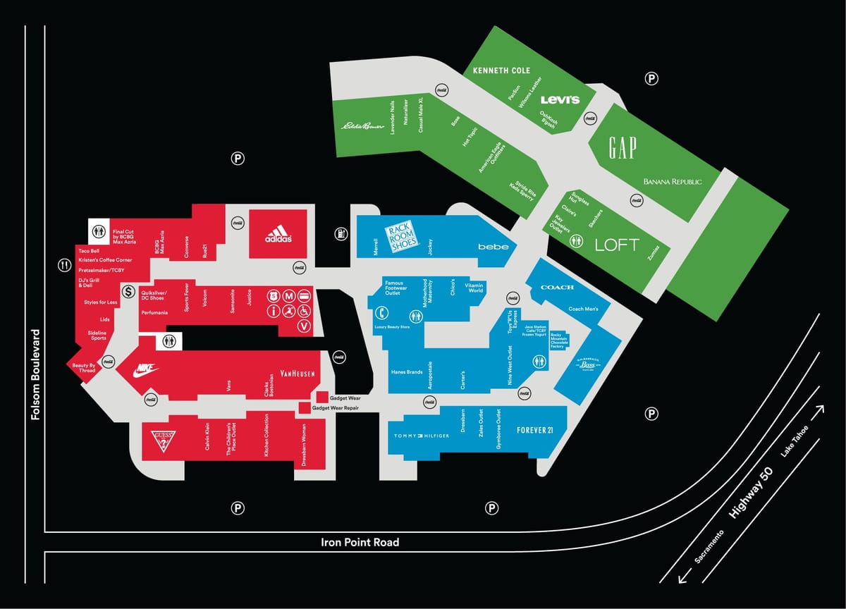 ซานฟรานซิสโกชั้นยอด outlets แผนที่