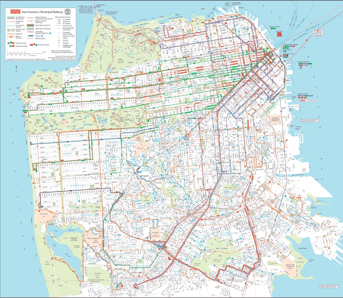 muni trolley แผนที่
