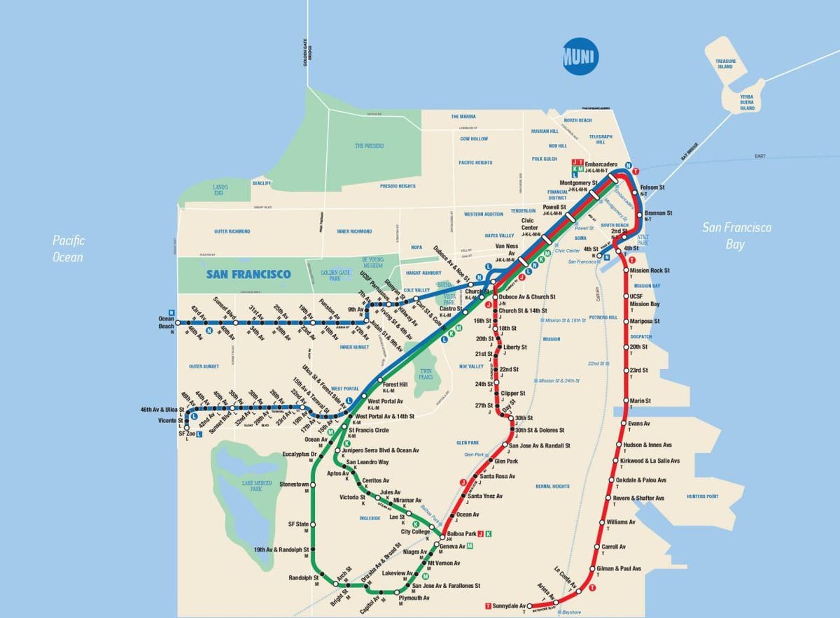 SFmta muni แผนที่