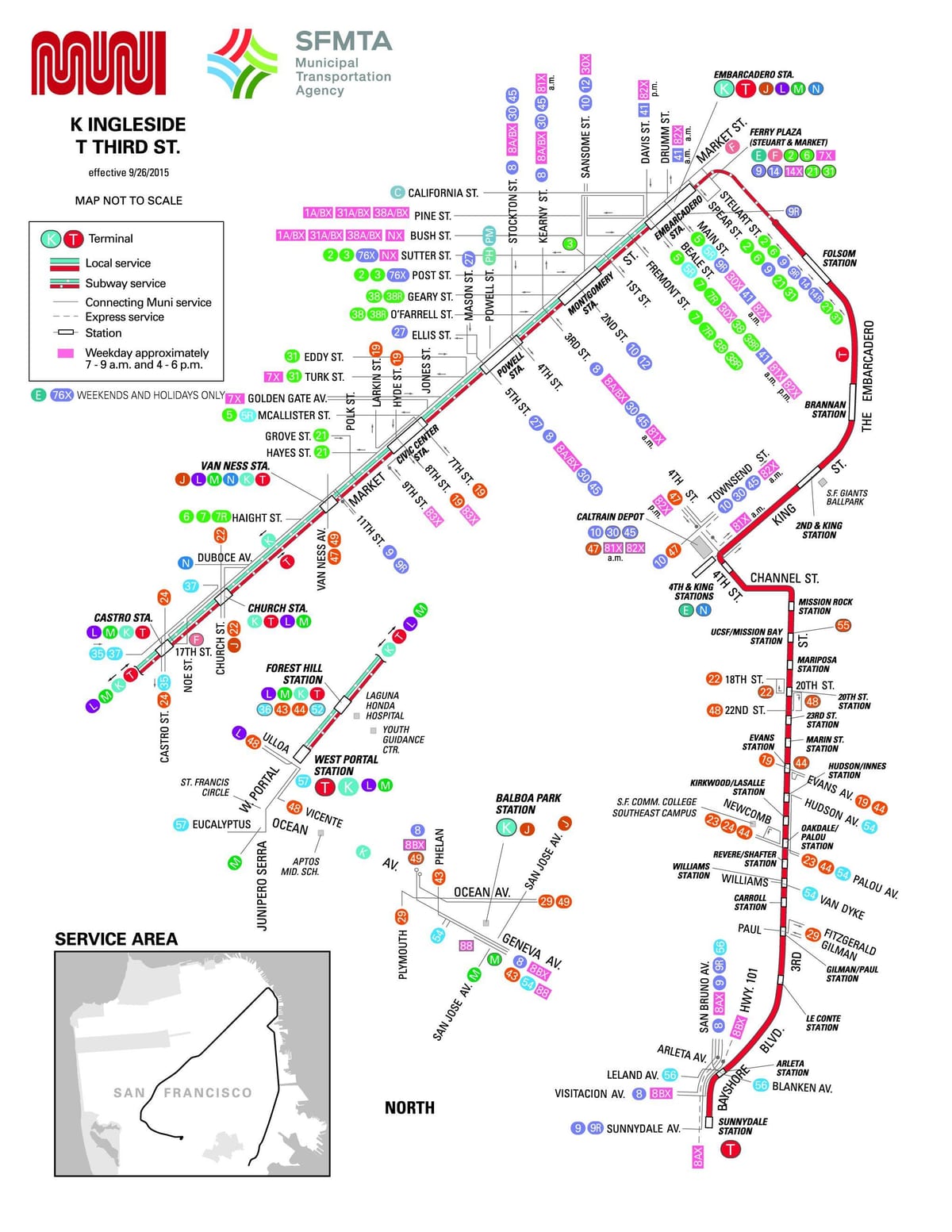 ซานฟรานซิสโกเมืองรถบนแผนที่