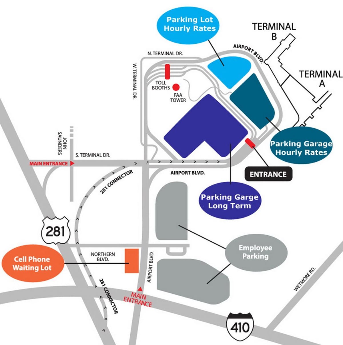 SFO จอดรถบนแผนที่