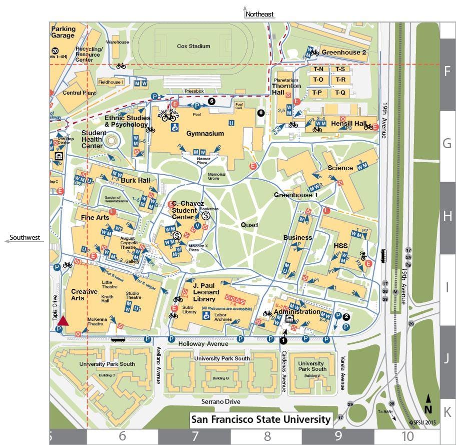 แผนที่ของ SFsu