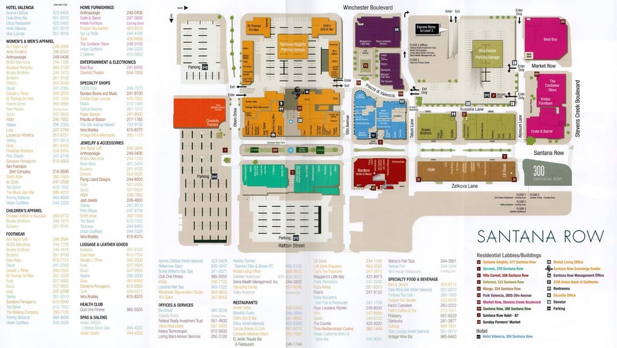 westfield ซานฟรานซิสโกศูนย์กลางบนแผนที่