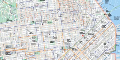 แผนที่ของกล่องแสดงรายละเอียดซานฟรานซิสโก
