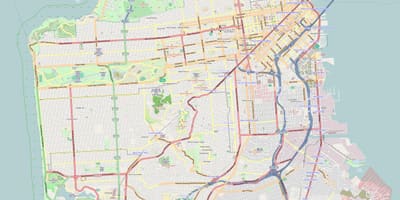 แผนที่ของซานฟรานซิสโกเส้น