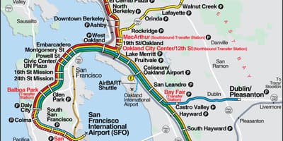 บาร์ทบนแผนที่ SFO