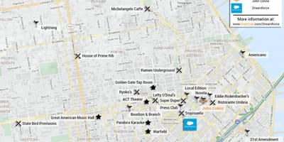 แผนที่ของซานฟรานซิสโกบาร์