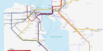 ซานฟรานซิสโกรถไฟใต้ดินของระบบนแผนที่