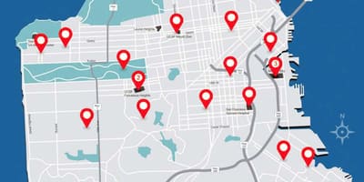 แผนที่ของซานฟรานซิสโกโรงพยาบาล
