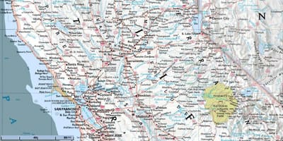 แผนที่ของทางเหนือของซานฟรานซิสโก