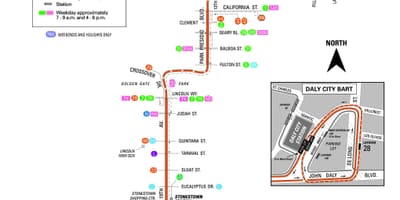 ซานฟรานซิสโกรถ 28 นแผนที่เส้นทาง