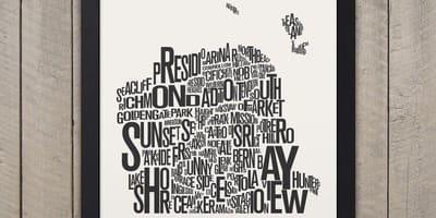 ซานฟรานซิสโก typography แผนที่