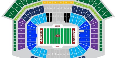 แผนที่ของ 49ers ลานจอดรถ 