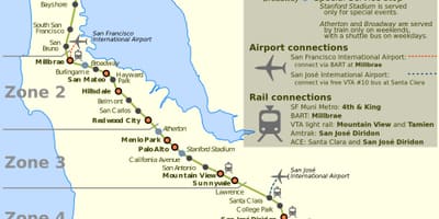 ซานฟรานซิสโก caltrain แผนที่
