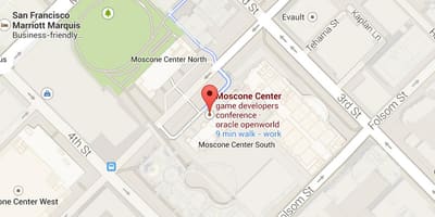 แผนที่ของ moscone ศูนย์ซานฟรานซิสโก