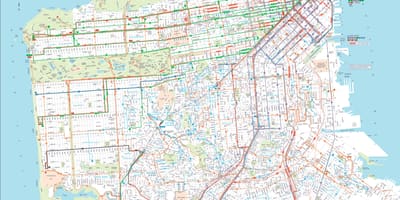 Muni trolley แผนที่