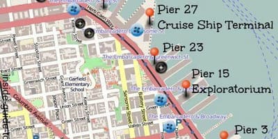แผนที่ของ SF จอดรถ