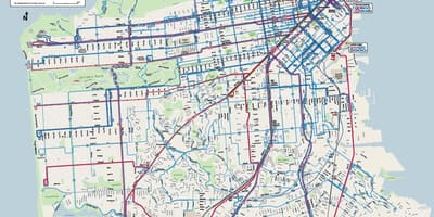 ซานฟรานซิสโกรถบัสของระบบนแผนที่