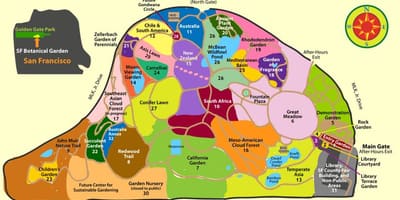 ซานฟรานซิสโก botanical สวนแผนที่