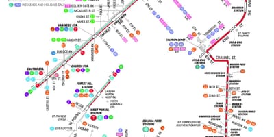 ซานฟรานซิสโกเมืองรถบนแผนที่
