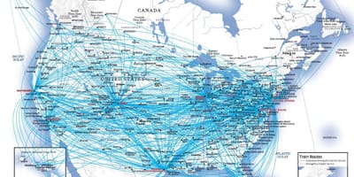 แผนที่ของ SFO เส้นทาง
