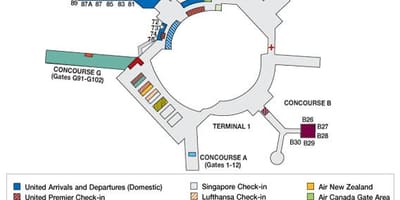 ซานฟรานซิสโกสนามบินแผนที่เป็นหนึ่ง