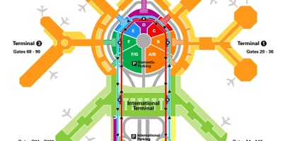 ซานฟรานซิสโกสนามบินเทอร์มินัลแผนที่